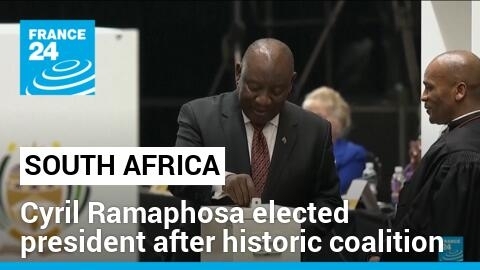 Cyril Ramaphosa elected for another five years following historic coalition